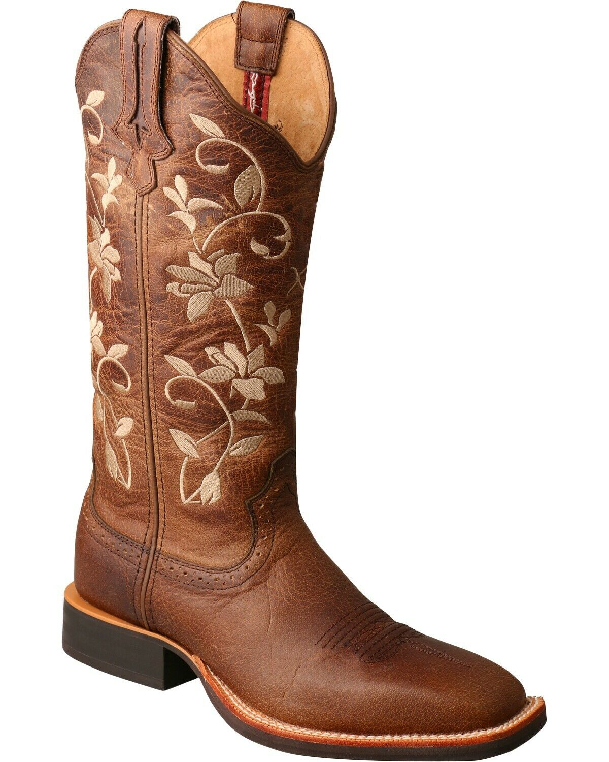 Twisted X Women's Floral Ruff Stock Cowgirl Boot - Square Toe - WRS0025