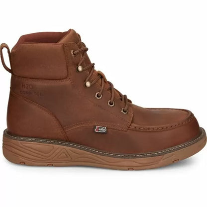 SE471: Men's Justin 6" Lace Up Nano Composite Safety Toe Work Boots
